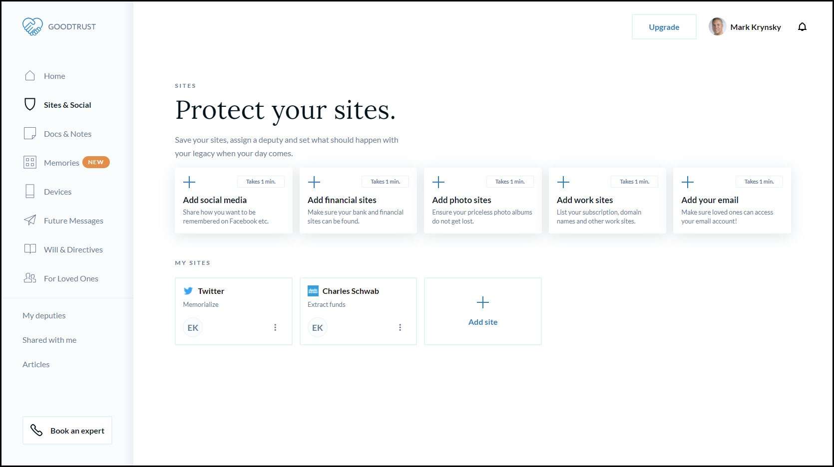 Add a site section